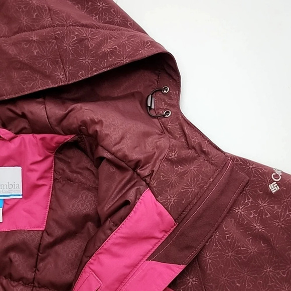 COLUMBIA Women's Omni-Shield Hooded Winter Zip Up Pink Brown Jacket Size Medium - Picture 5 of 16